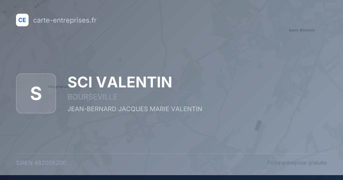 SCI VALENTIN — 482026200 — fiche entreprise