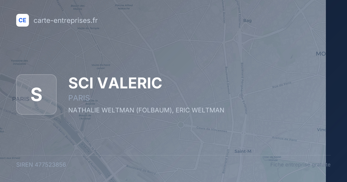 SCI VALERIC — 477523856 — fiche entreprise