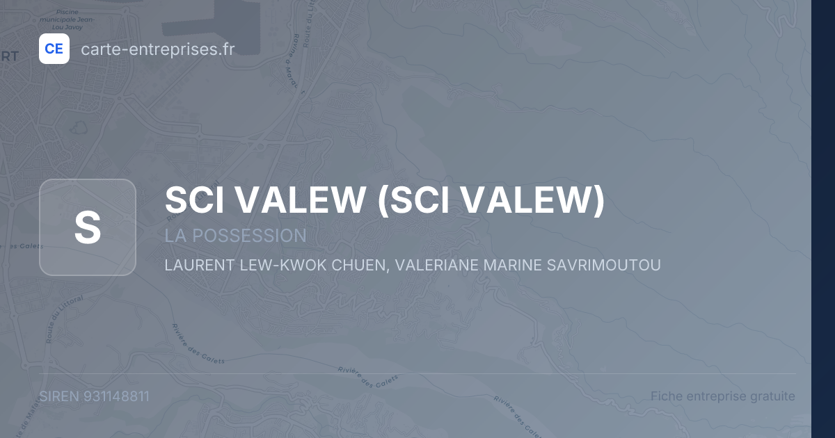 SCI VALEW — 931148811 — fiche entreprise