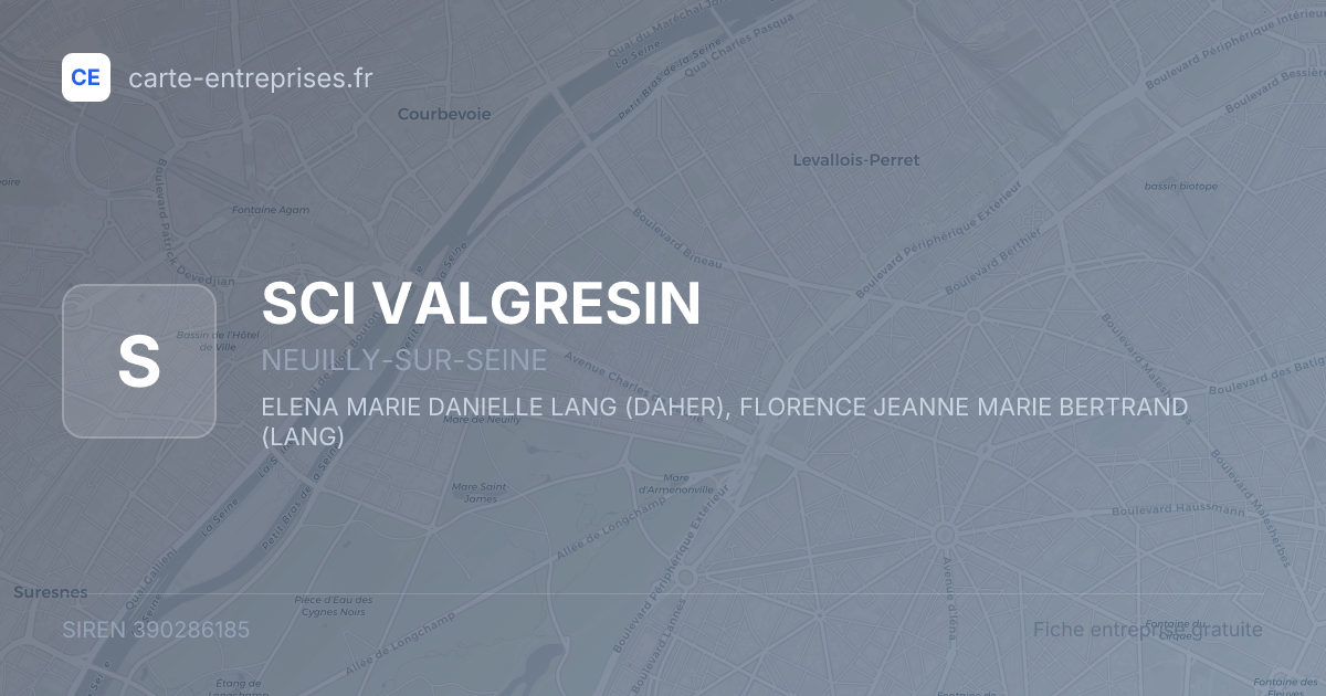 SCI VALGRESIN — 390286185 — fiche entreprise