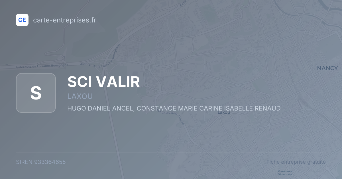 SCI VALIR — 933364655 — fiche entreprise