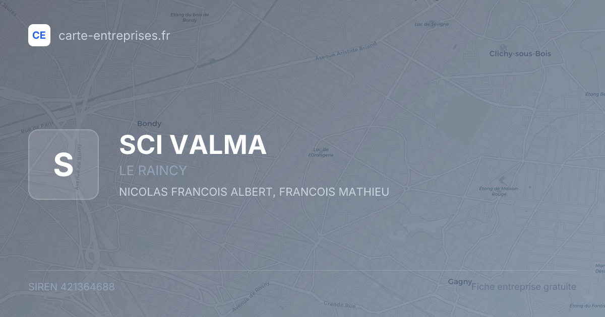 SCI VALMA — 421364688 — fiche entreprise