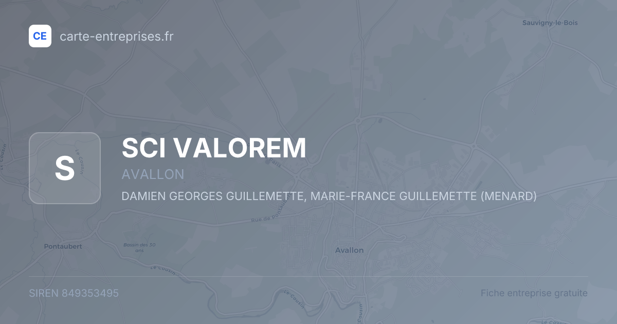 SCI VALOREM — 849353495 — fiche entreprise