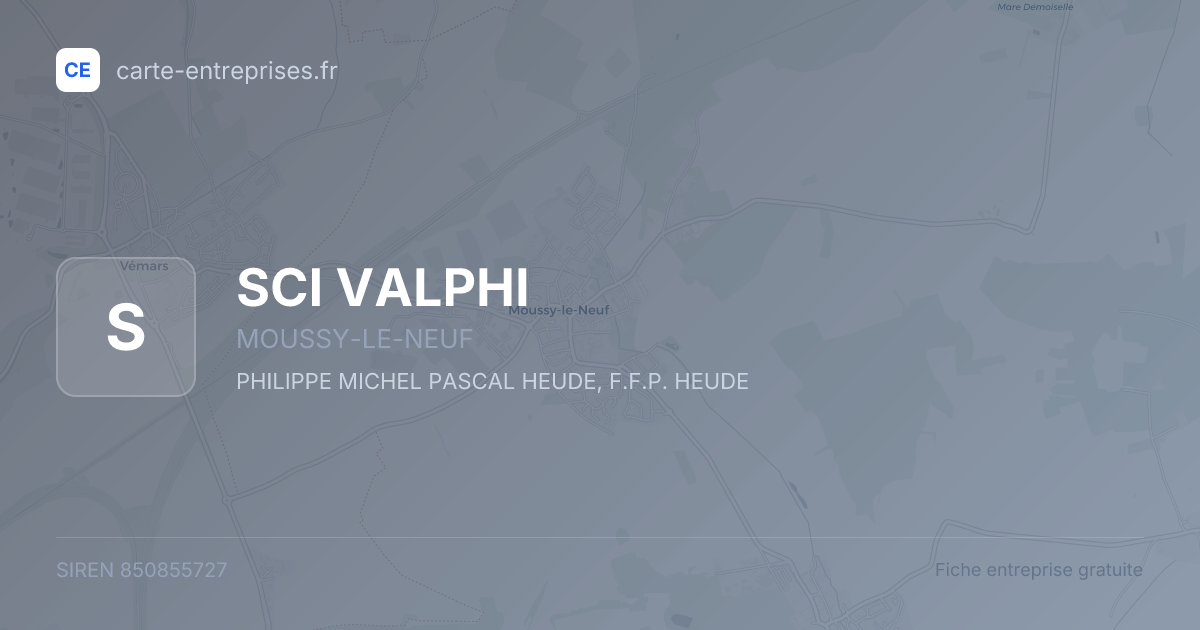 SCI VALPHI — 850855727 — fiche entreprise