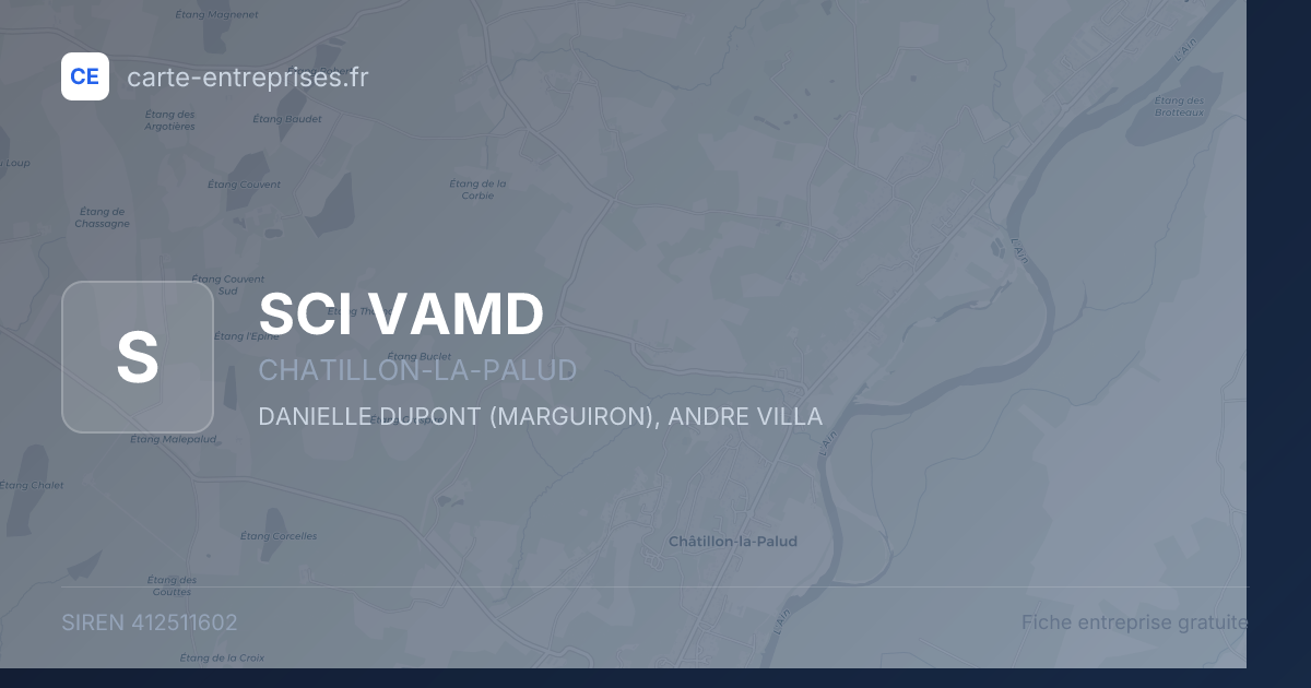 SCI VAMD — 412511602 — fiche entreprise