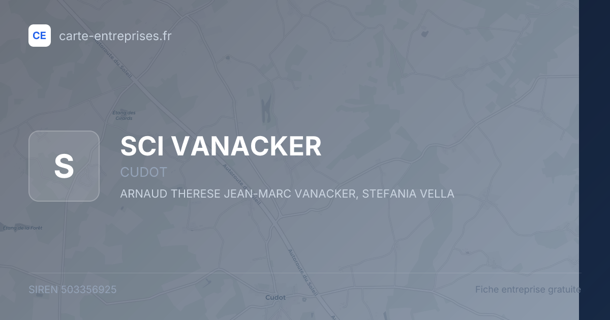 SCI VANACKER — 503356925 — fiche entreprise