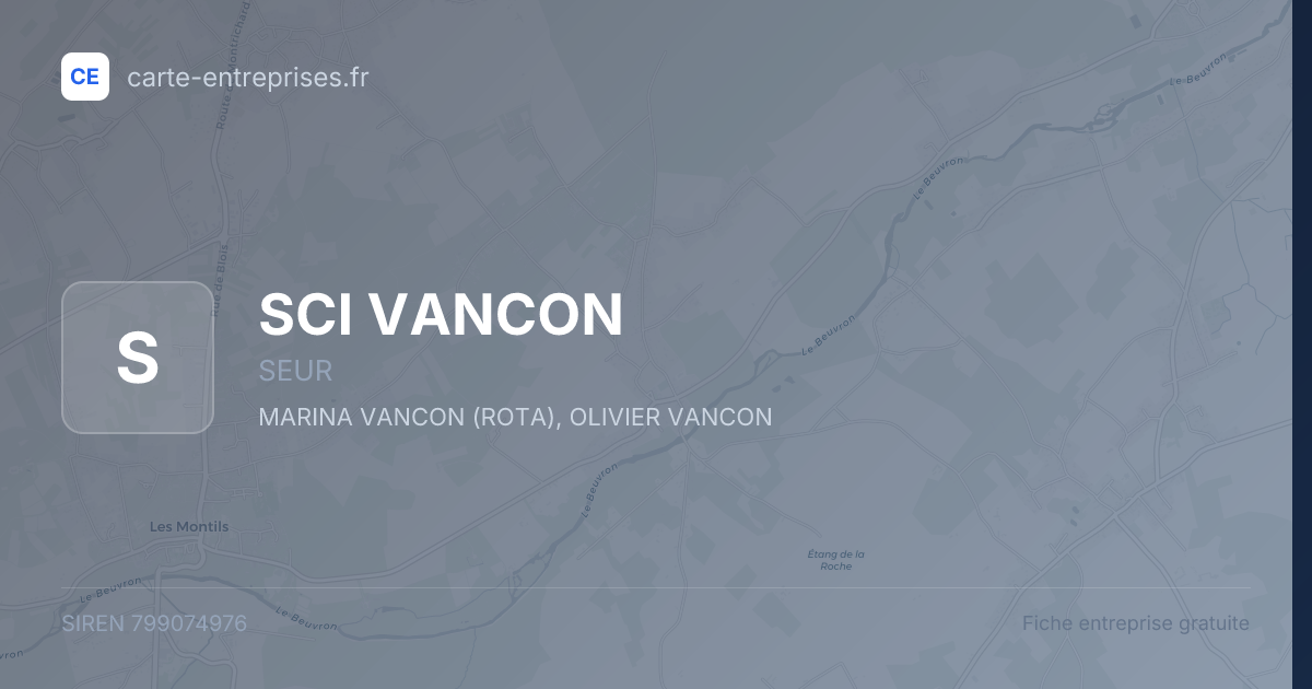 SCI VANCON — 799074976 — fiche entreprise
