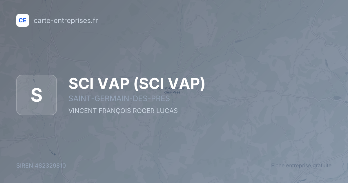 SCI VAP — 482329810 — fiche entreprise