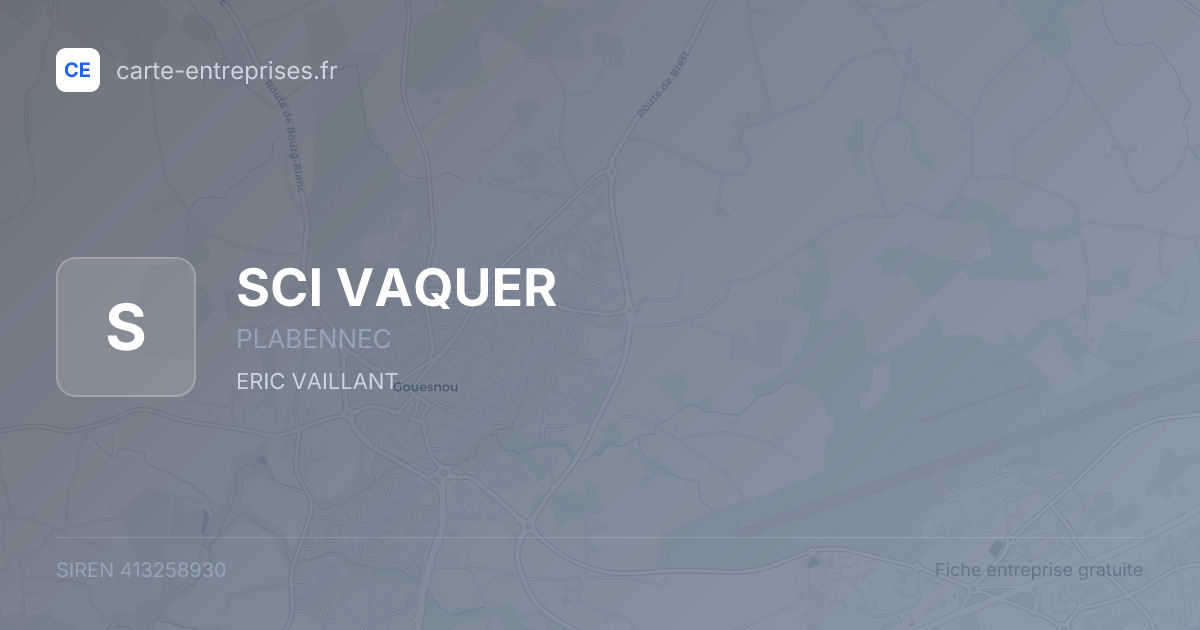 SCI VAQUER — 413258930 — fiche entreprise