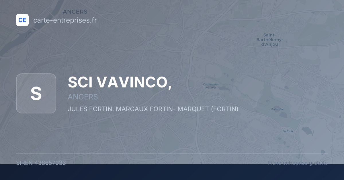 SCI VAVINCO, — 438657033 — fiche entreprise