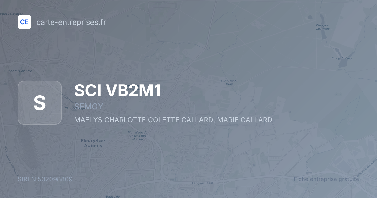 SCI VB2M1 — 502098809 — fiche entreprise