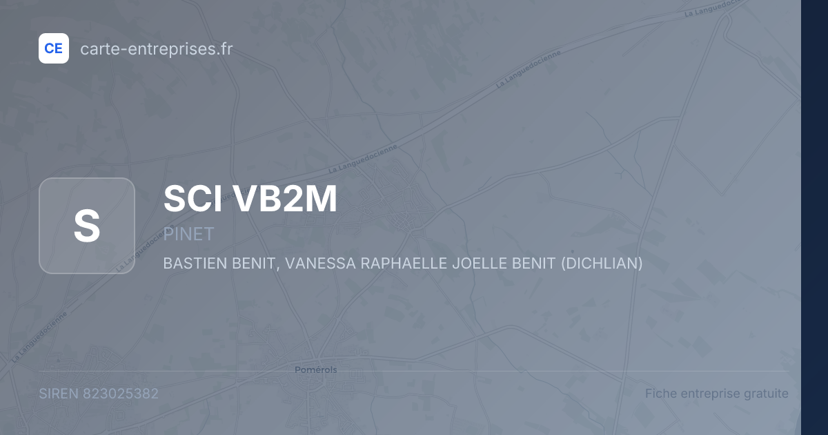 SCI VB2M — 823025382 — fiche entreprise