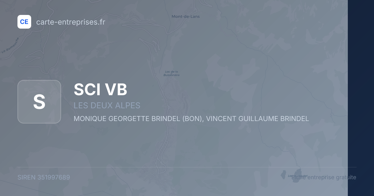 SCI VB — 351997689 — fiche entreprise