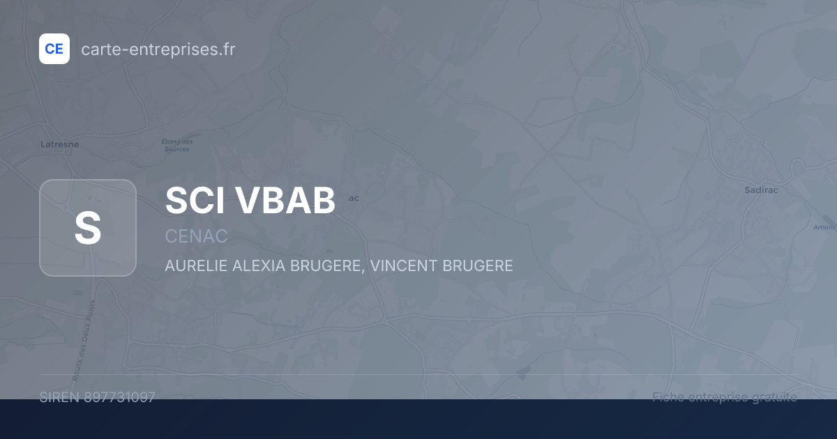 SCI VBAB — 897731097 — fiche entreprise