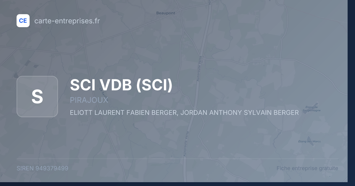 SCI VDB (SCI) — 949379499 — fiche entreprise