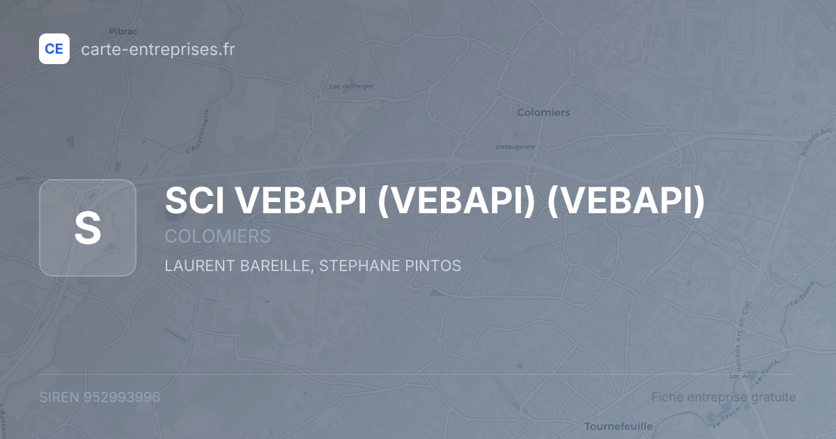 SCI VEBAPI (VEBAPI) (VEBAPI) — 952993996 — fiche entreprise
