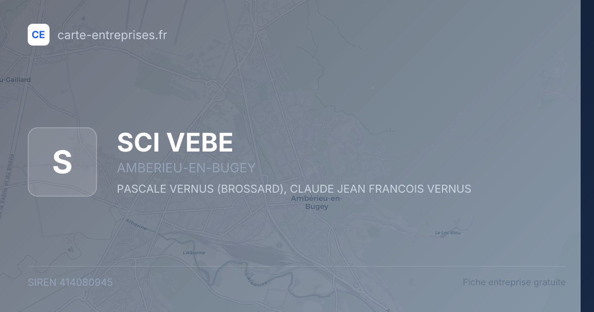 SCI VEBE — 414080945 — fiche entreprise