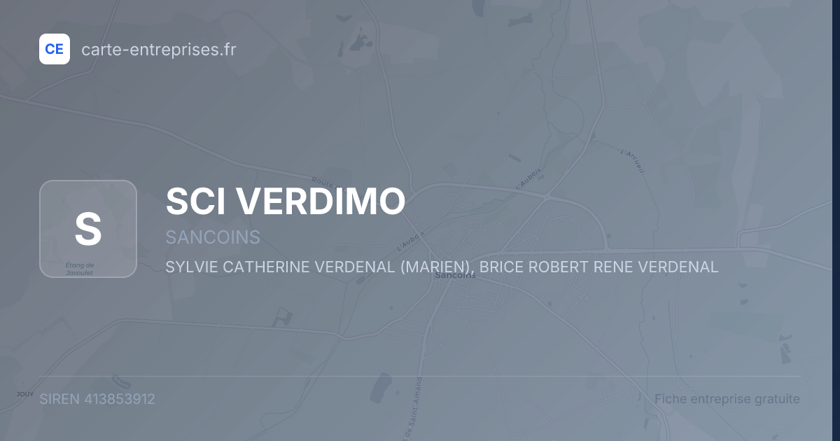 SCI VERDIMO — 413853912 — fiche entreprise