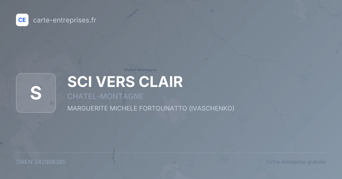 SCI VERS CLAIR — 342968385 — fiche entreprise