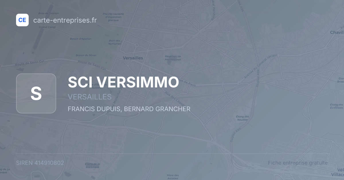 SCI VERSIMMO — 414910802 — fiche entreprise