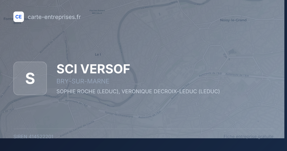 SCI VERSOF — 414522201 — fiche entreprise