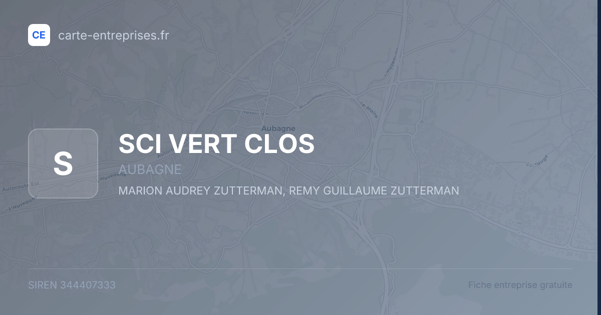 SCI VERT CLOS — 344407333 — fiche entreprise