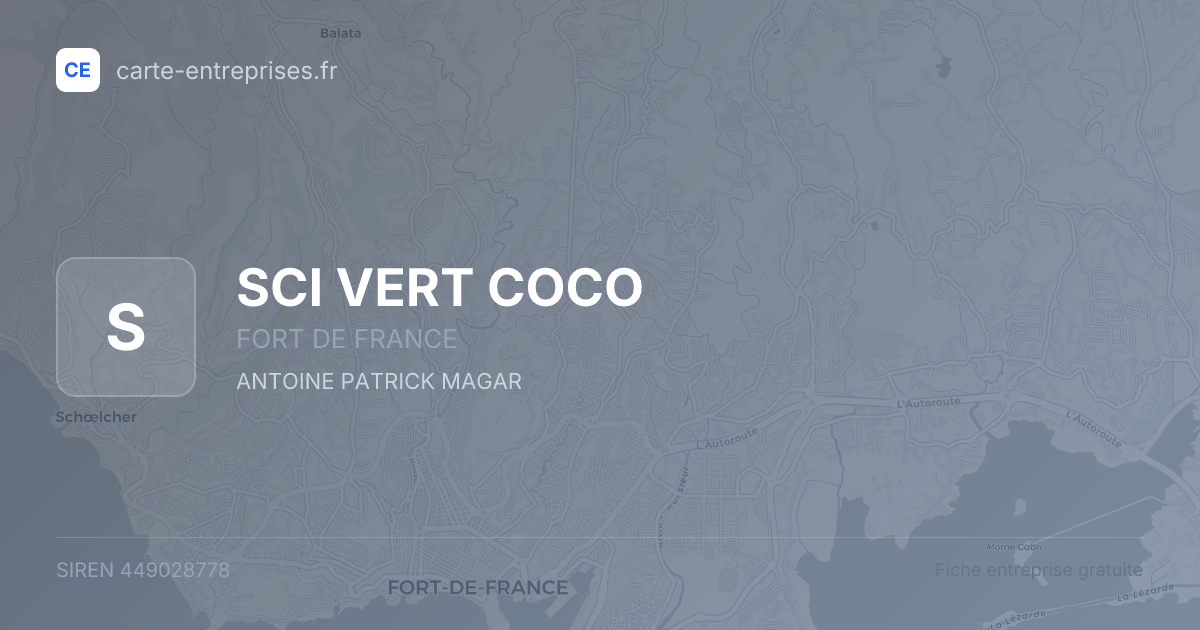 SCI VERT COCO — 449028778 — fiche entreprise