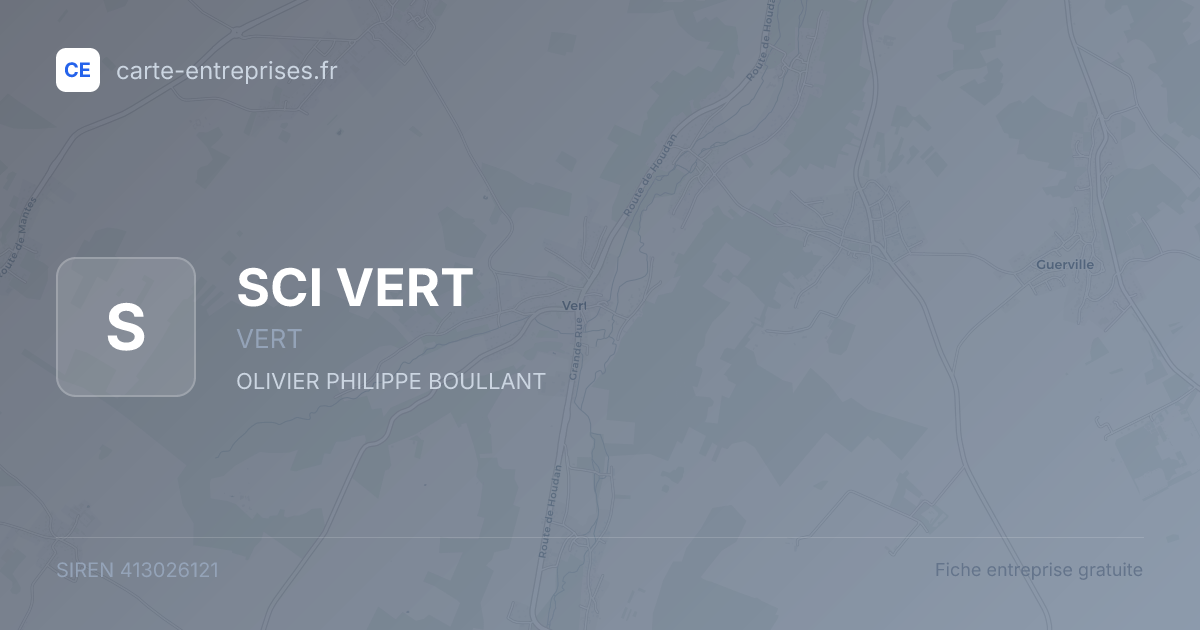 SCI VERT — 413026121 — fiche entreprise