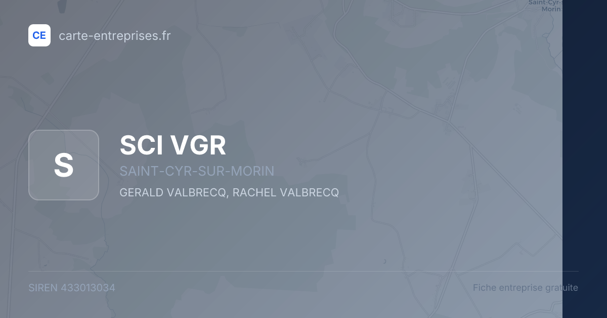 SCI VGR — 433013034 — fiche entreprise