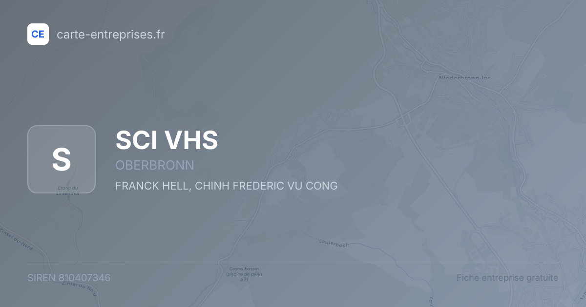 SCI VHS — 810407346 — fiche entreprise