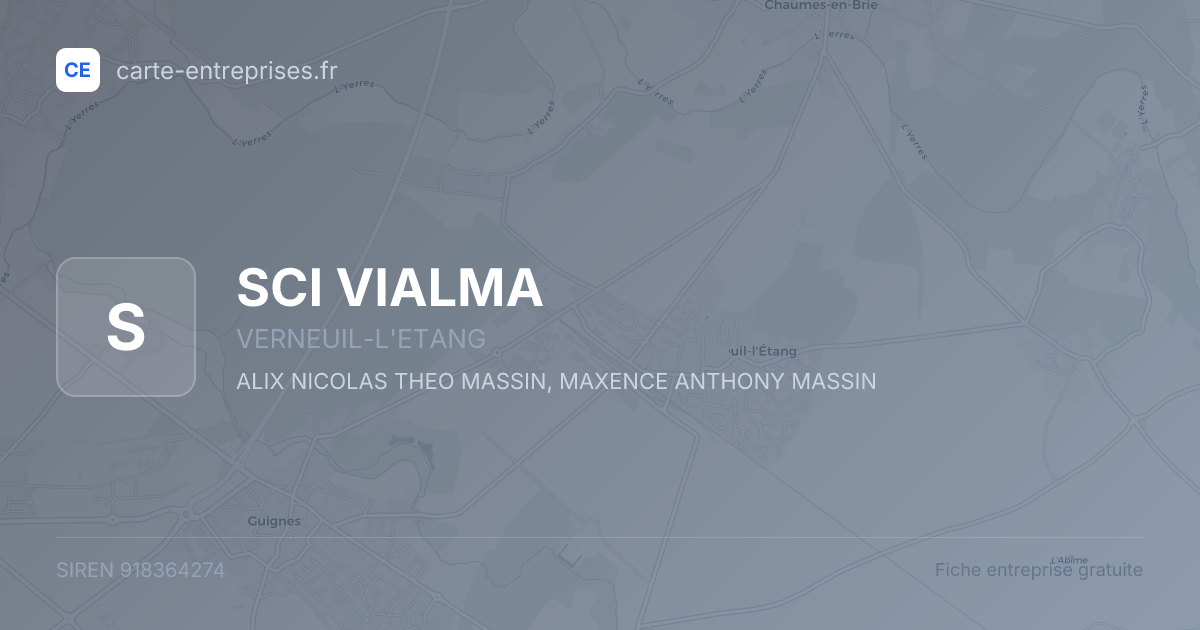 SCI VIALMA — 918364274 — fiche entreprise