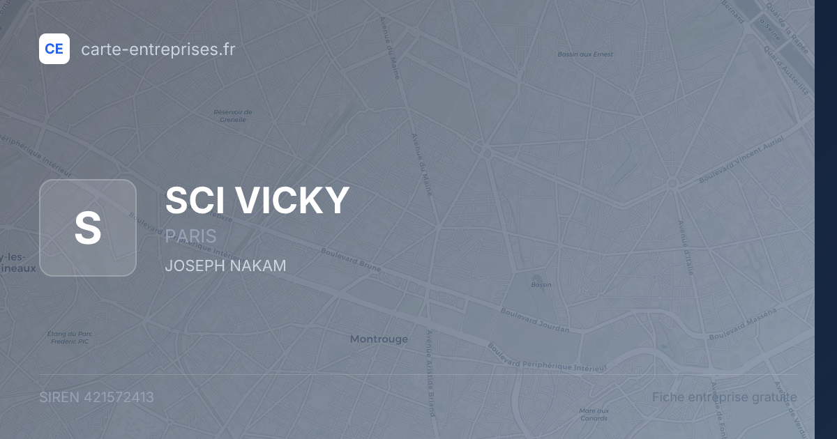 SCI VICKY — 421572413 — fiche entreprise