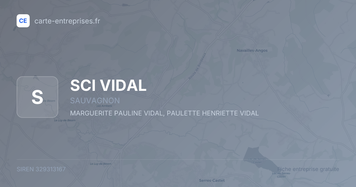 SCI VIDAL — 329313167 — fiche entreprise