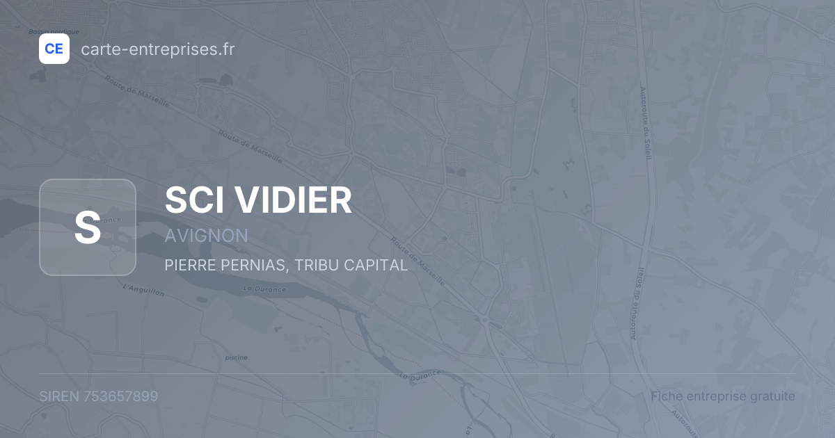SCI VIDIER — 753657899 — fiche entreprise