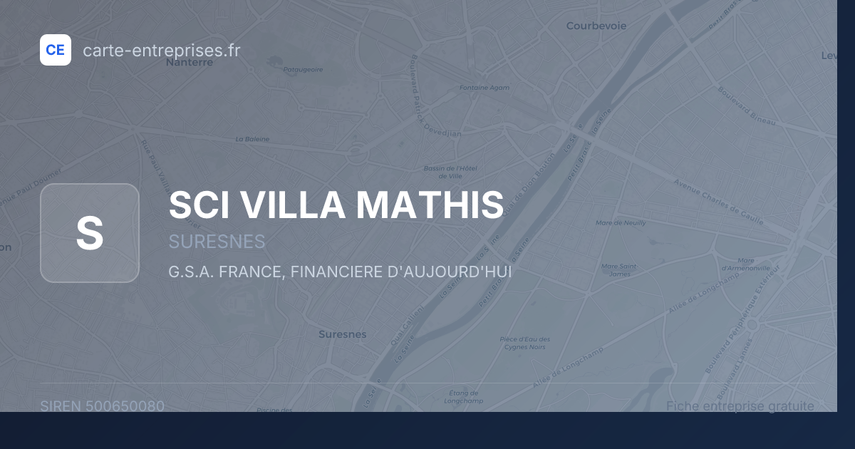 SCI VILLA MATHIS — 500650080 — fiche entreprise