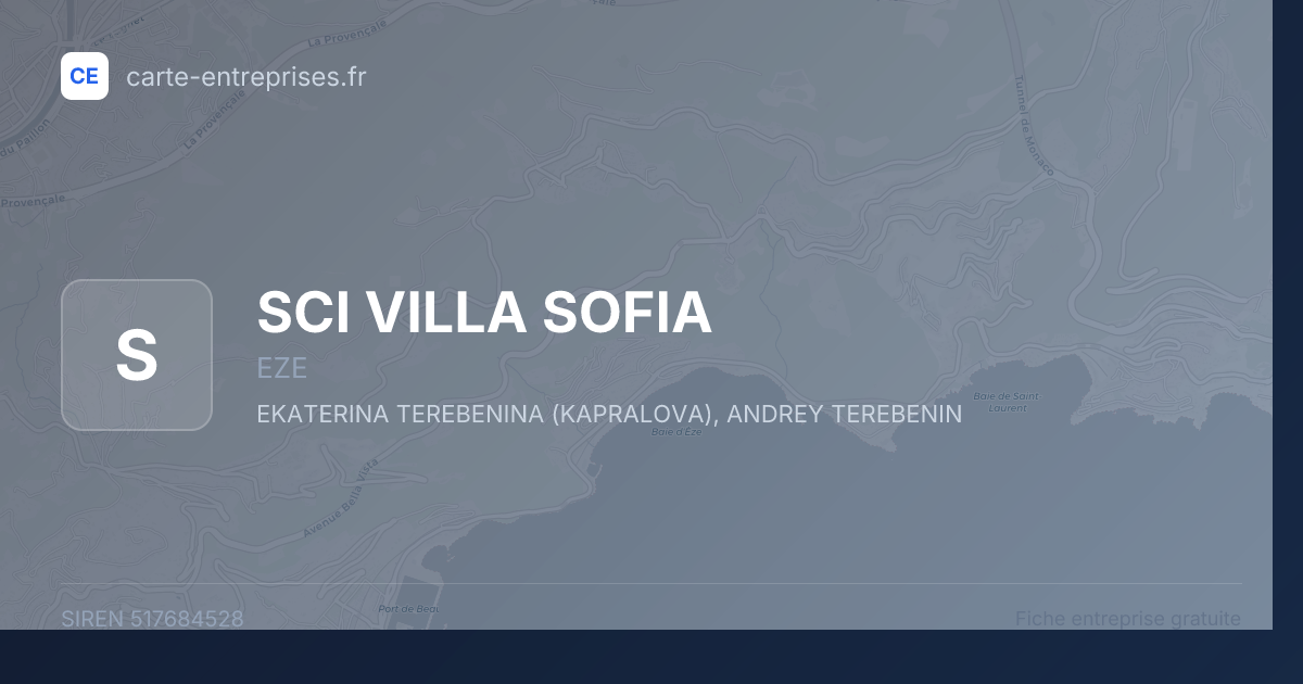 SCI VILLA SOFIA — 517684528 — fiche entreprise