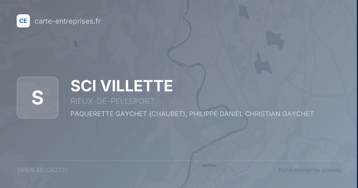 SCI VILLETTE — 482092731 — fiche entreprise