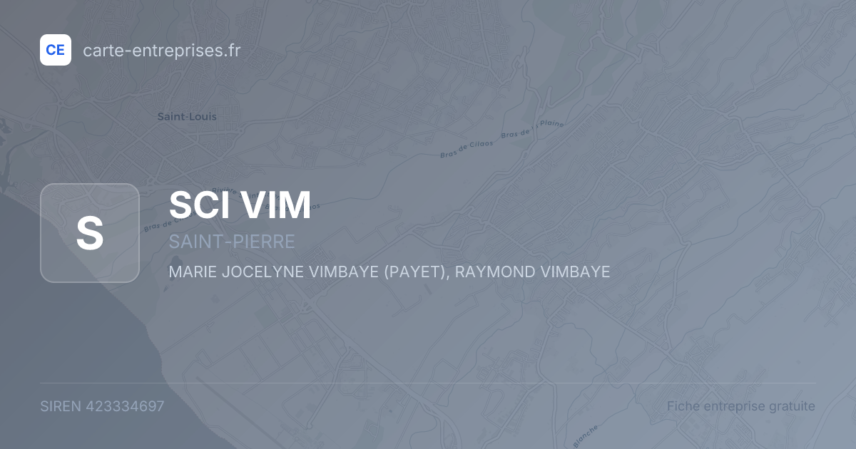 SCI VIM — 423334697 — fiche entreprise