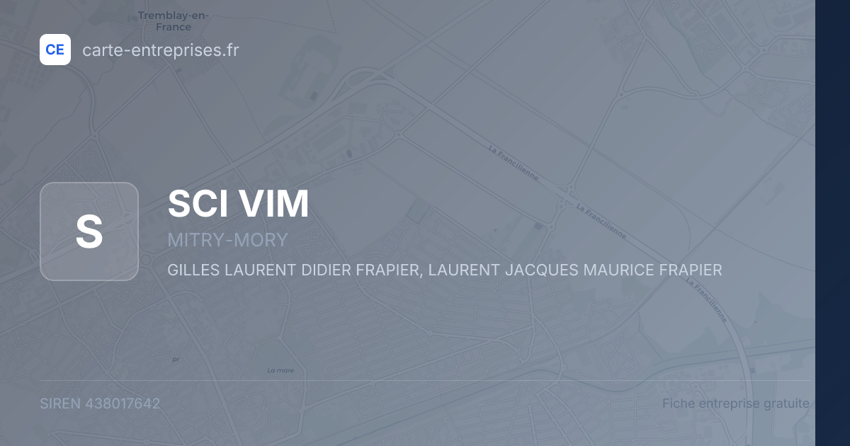 SCI VIM — 438017642 — fiche entreprise