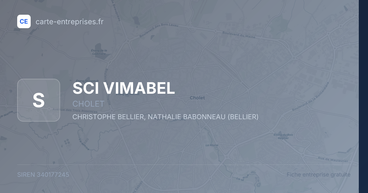 SCI VIMABEL — 340177245 — fiche entreprise