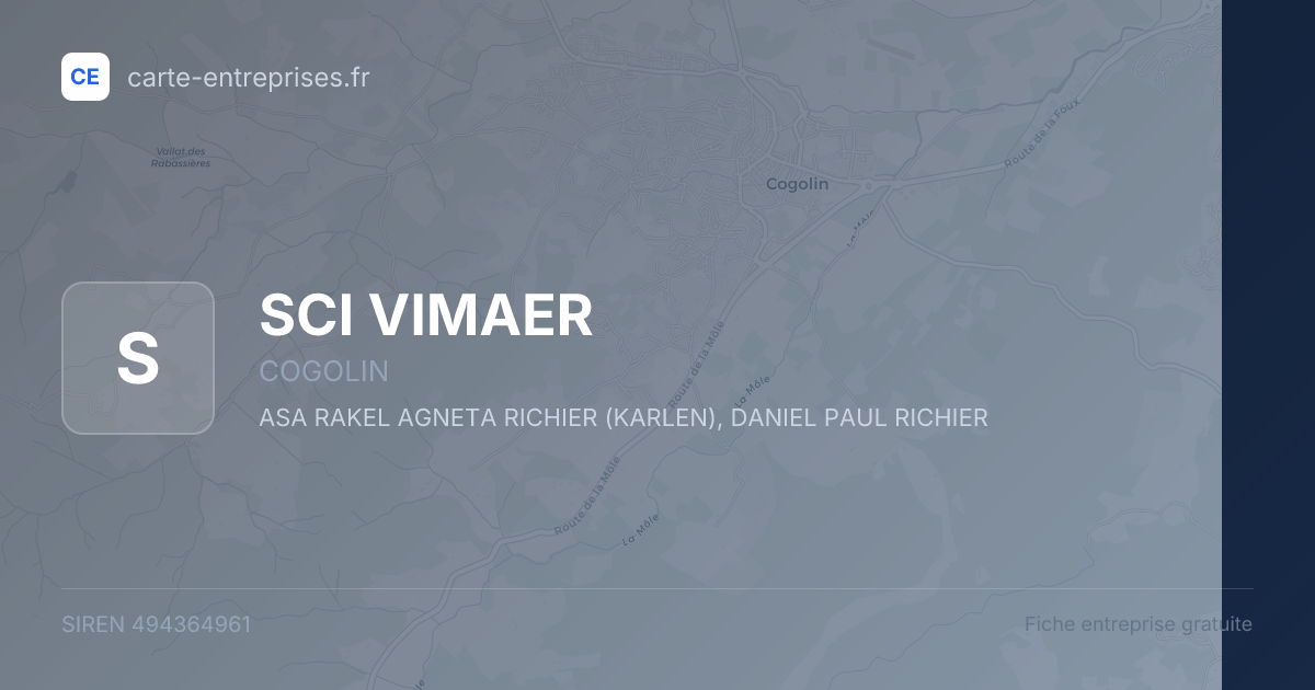 SCI VIMAER — 494364961 — fiche entreprise