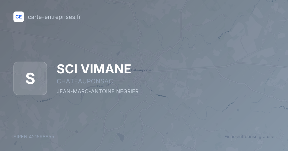 SCI VIMANE — 421598855 — fiche entreprise