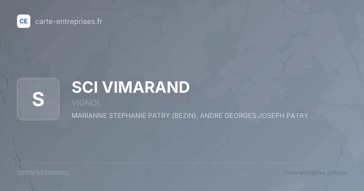 SCI VIMARAND — 503459802 — fiche entreprise