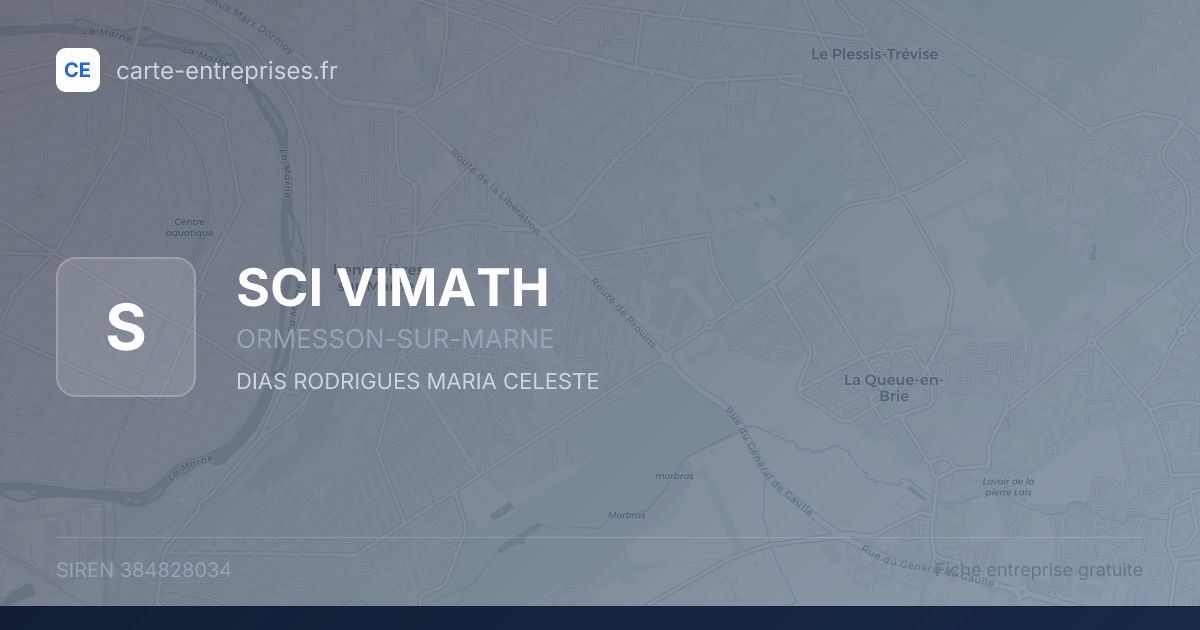 SCI VIMATH — 384828034 — fiche entreprise