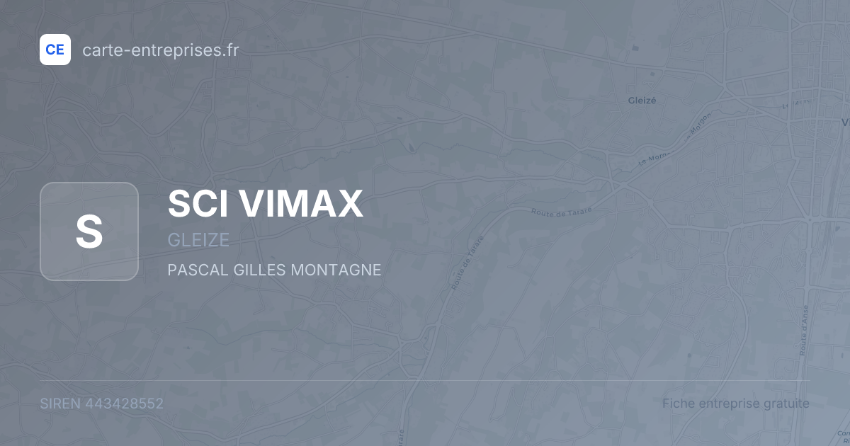 SCI VIMAX — 443428552 — fiche entreprise