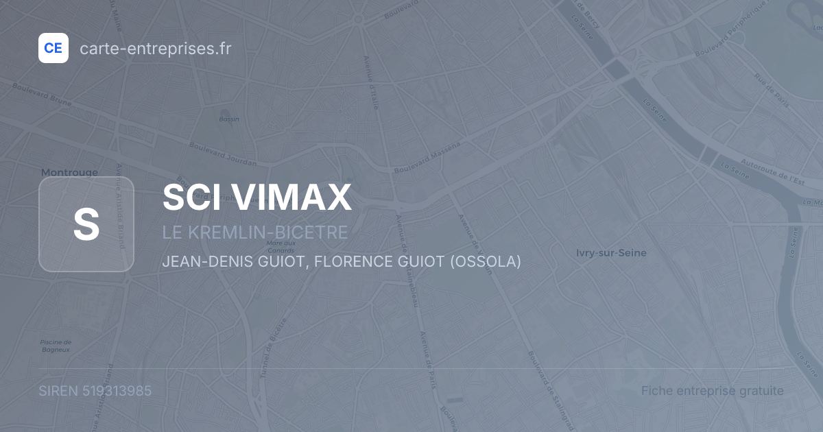 SCI VIMAX — 519313985 — fiche entreprise