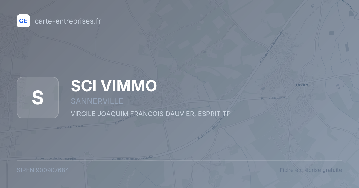 SCI VIMMO — 900907684 — fiche entreprise