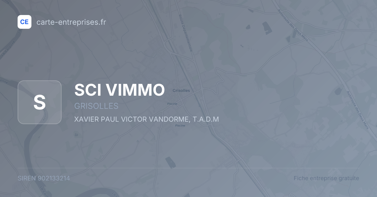 SCI VIMMO — 902133214 — fiche entreprise
