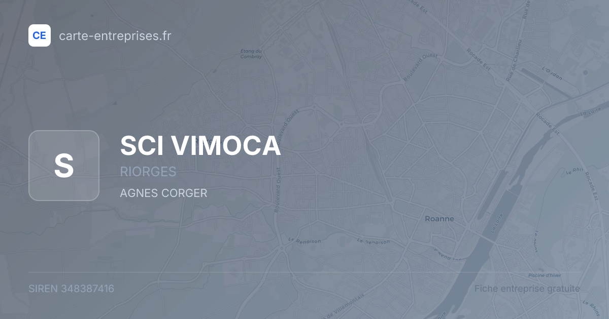 SCI VIMOCA — 348387416 — fiche entreprise