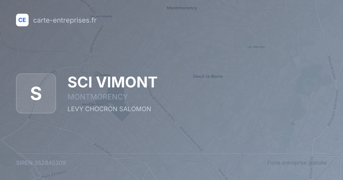 SCI VIMONT — 352845309 — fiche entreprise